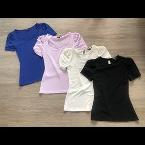 Express Work Tops Size S Puffed Sleeves Stretchy